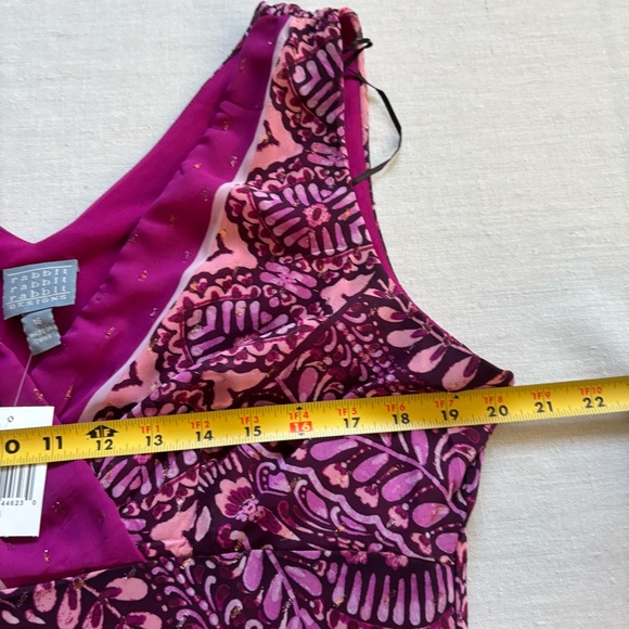 NWT Rabbit Rabbit Rabbit Sleeveless Fit & Flare Midi Dress Berry 16 - Picture 6 of 9